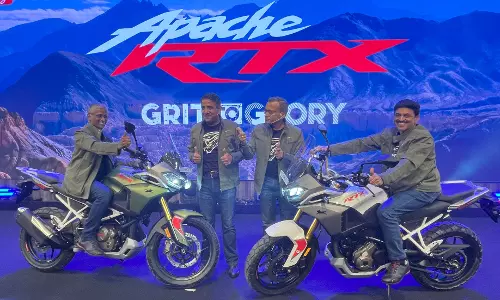 TVS Motor Company has launched Apache RTX at an introductory price of ₹1.99 lakh TVS Motor Company has launched Apache RTX at an introductory price of ₹1.99 lakh