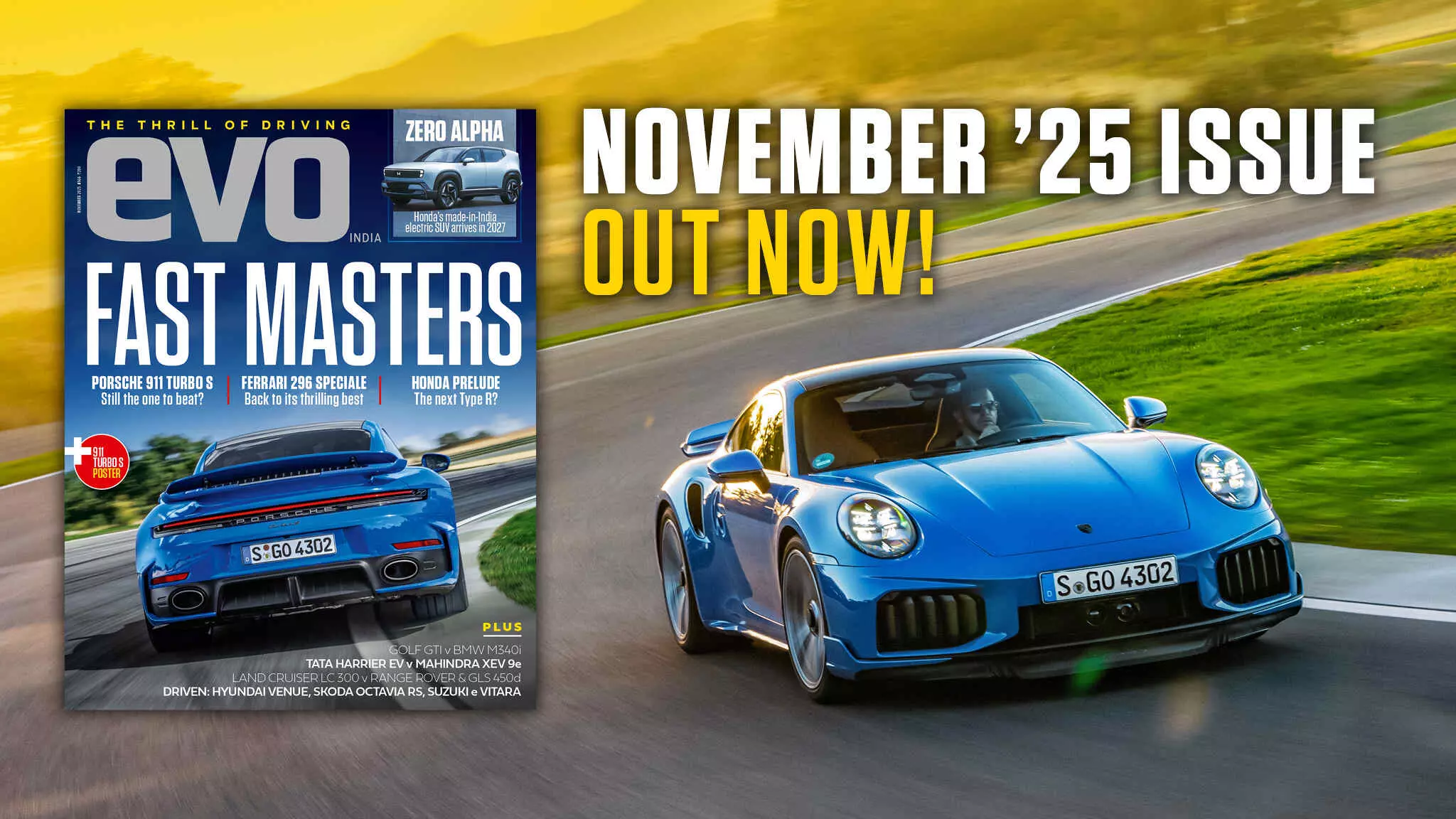 Porsche 911 Turbo S, Ferrari 296 Speciale and Honda Prelude headlines Fast Masters issue of evo India Porsche 911 Turbo S, Ferrari 296 Speciale and Honda Prelude headlines Fast Masters issue of evo India