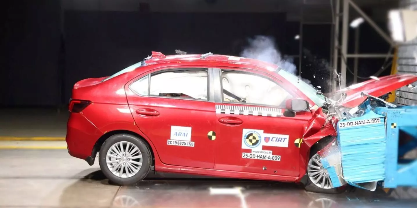 Honda Amaze (3rd-gen) frontal impact BNCAP test