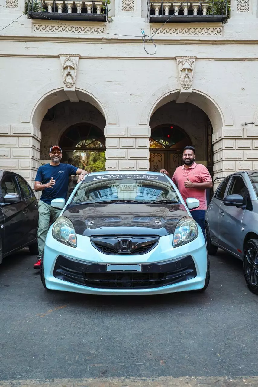 Even competition-spec Honda Brios were present at this drive, like this example belonging to Fahad Kutty of Game Over Motorsports (left), clicked with Manan Patel who races a Brio in the INCRC (right) Even competition-spec Honda Brios were present at this drive, like this example belonging to Fahad Kutty of Game Over Motorsports (left), clicked with Manan Patel who races a Brio in the INCRC (right)