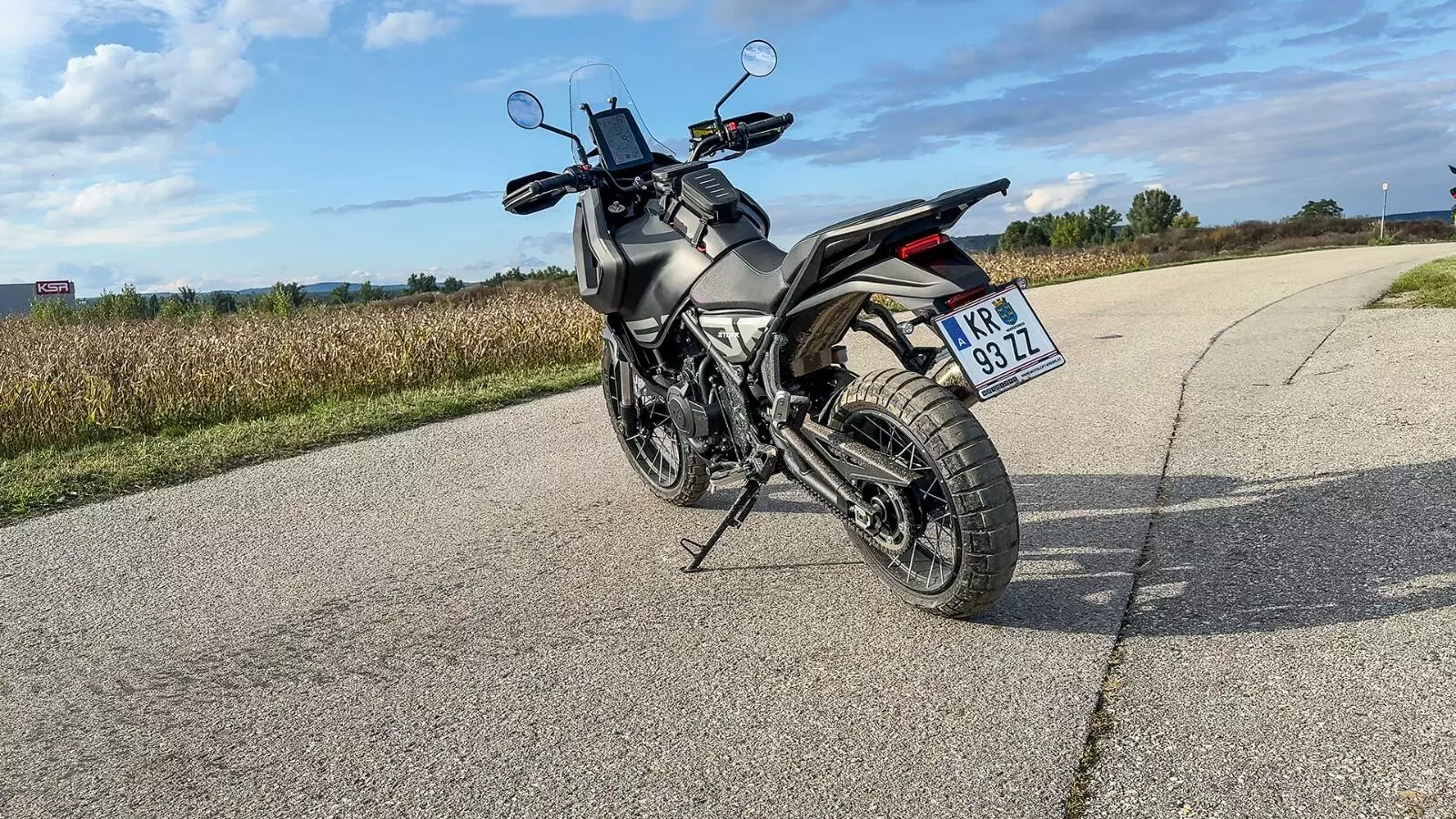 It gets a large 16-litre fuel tank along with an 839mm seat height — Shot by Brixton Austria