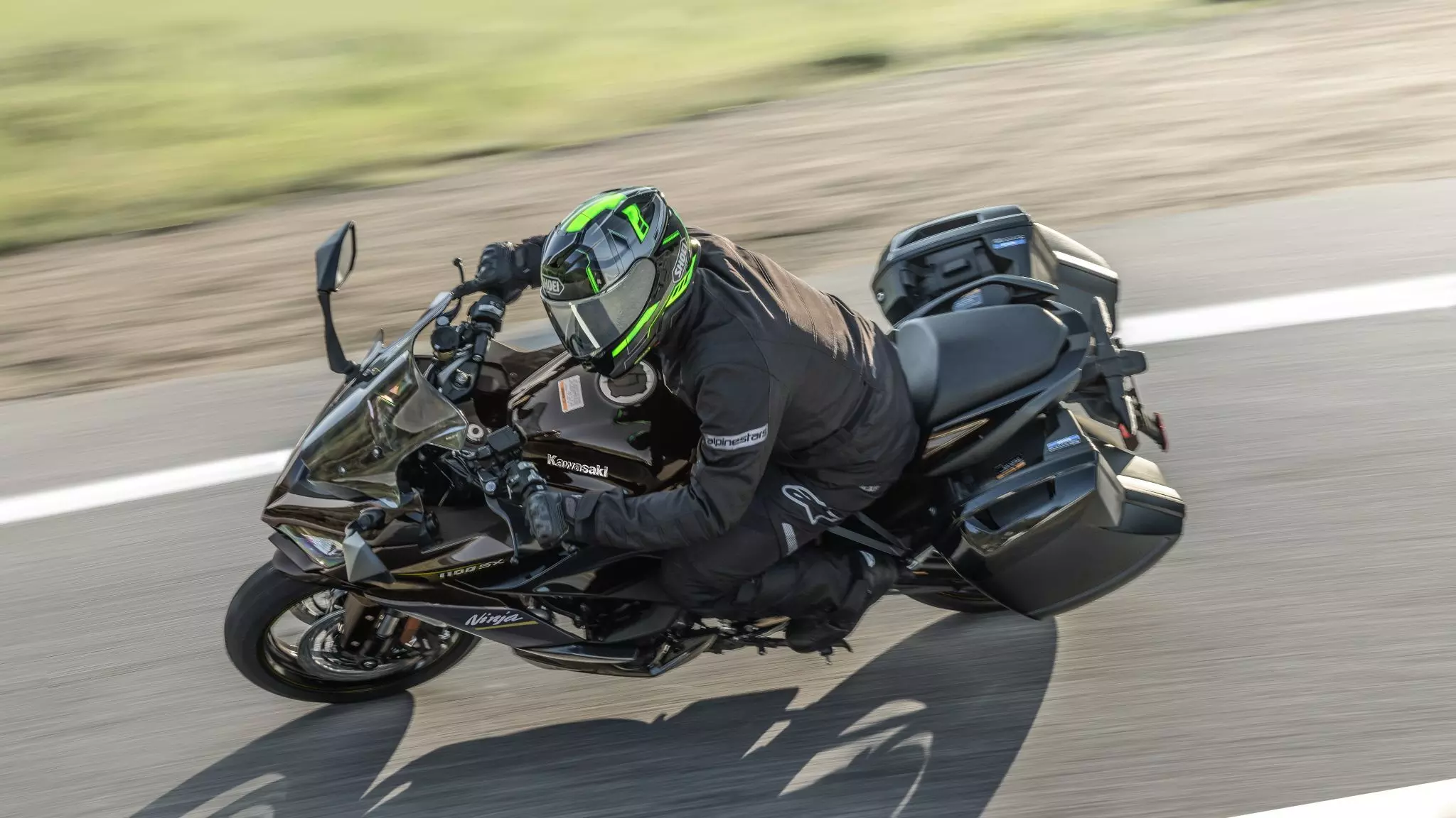 The grown up 1099cc liquid-cooled, in-line four, DOHC engine is mated to a six-speed  ’box features taller gearing in the 5th and 6th gears