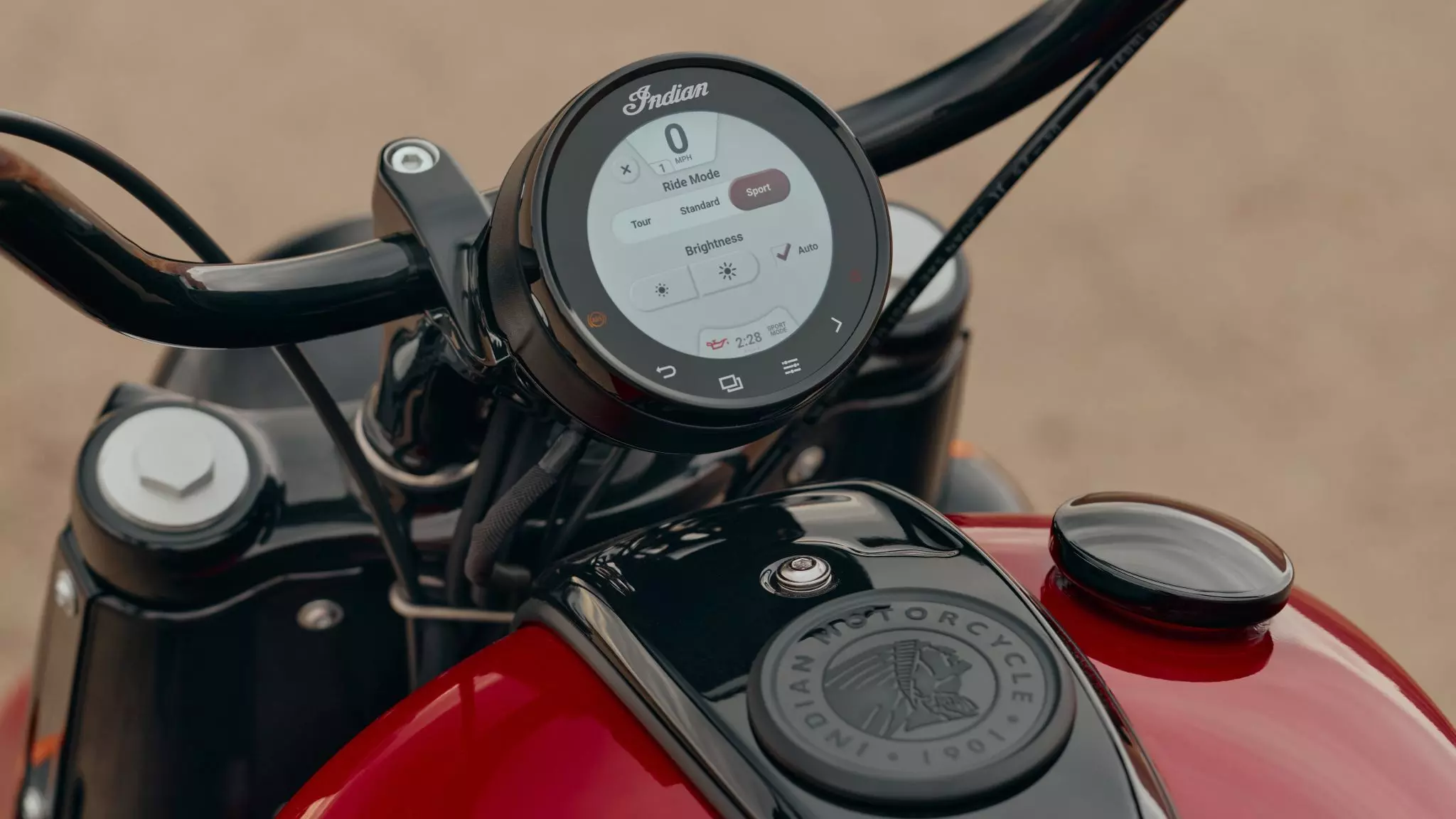 The familiar 4-inch IPS touchscreen is now powered by the latest Ride Command software which is 25 per cent faster The familiar 4-inch IPS touchscreen is now powered by the latest Ride Command software which is 25 per cent faster