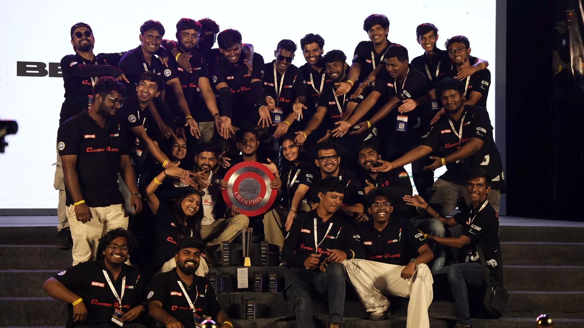 Camber Racing claimed victory in Engineering Design, Skidpad, Autocross, Endurance, Efficiency and Overall Dynamics – Shot by Nitish Chenna & Agile Productions for Formula Bharat
