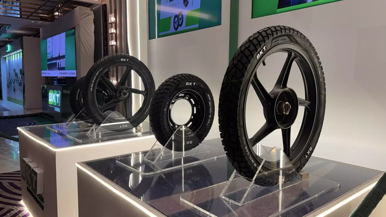 The company introduced two product lines for motorcycles and scooters – the BKT Zenova and the BKT Thyros The company introduced two product lines for motorcycles and scooters – the BKT Zenova and the BKT Thyros