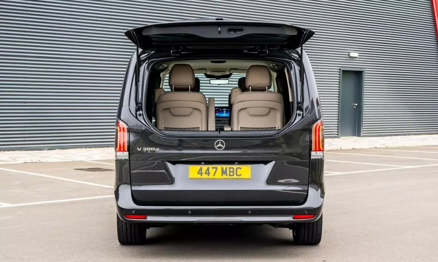 The Mercedes-Benz V-Class gets a split-open tailgate. 