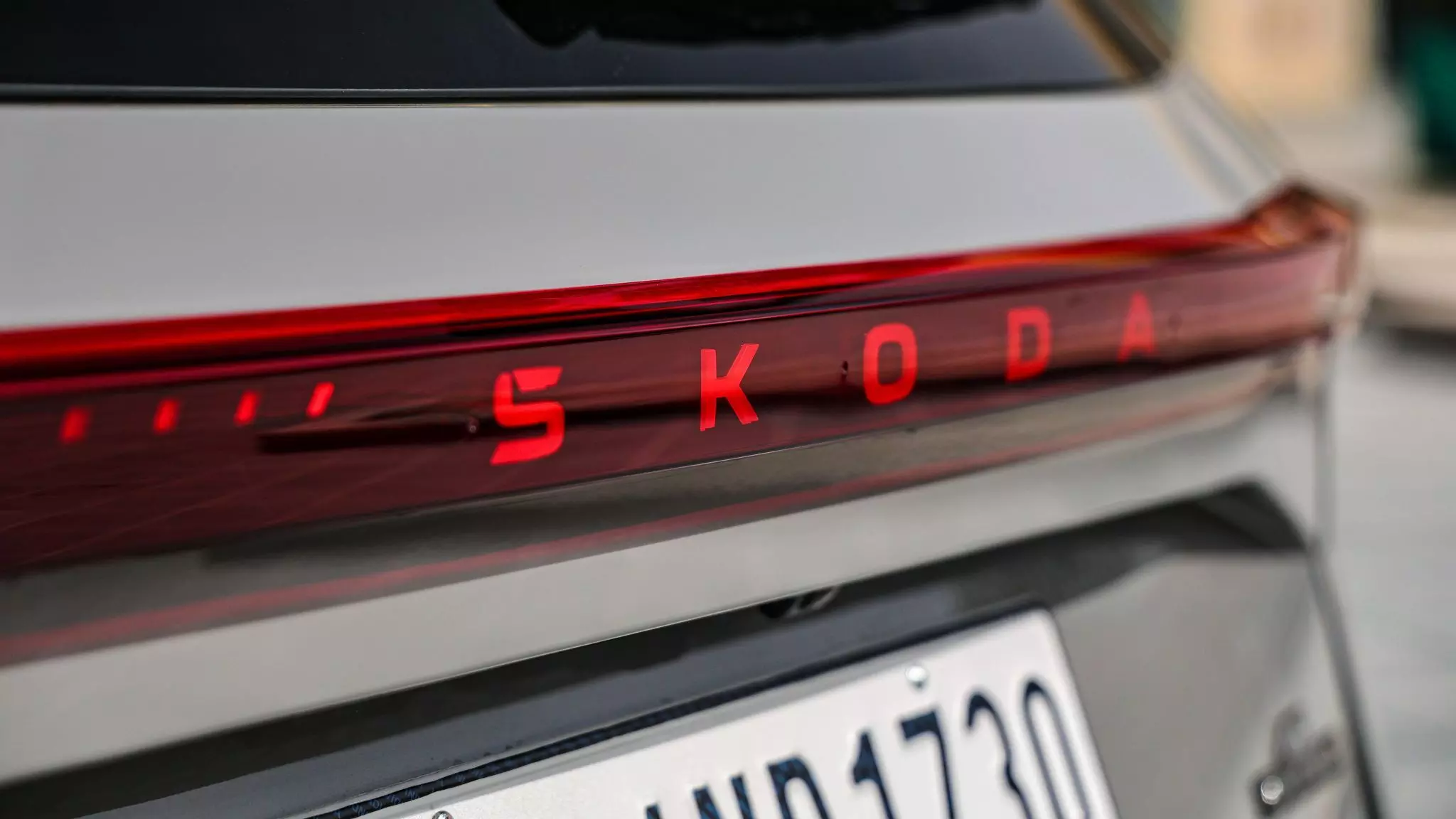 The rear now gets a lightbar with illuminated Skoda lettering in the centre – Shot by Rohit G Mane for evo India