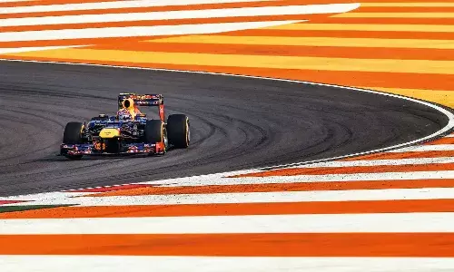 The Buddh International Circuit hosts an F1 car after 13 years with Karun Chandhok The Buddh International Circuit hosts an F1 car after 13 years with Karun Chandhok
