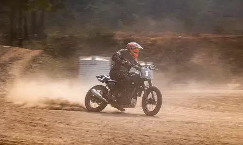 Attending the Royal Enfield Slide school
