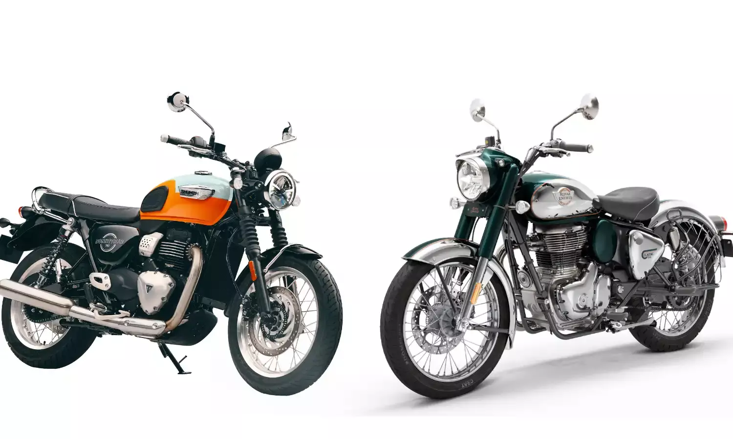 Triumph Bonneville T40 and the Royal Enfield Classic 350: same-same but different