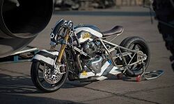 Royal Enfield LockStock dragster motorcycle breaks cover in London Royal Enfield LockStock dragster motorcycle breaks cover in London