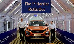 First Tata Harrier rolls out of assembly line in Pune First Tata Harrier rolls out of assembly line in Pune