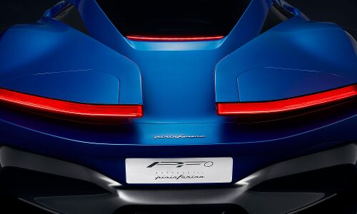 A sneak peek of the Pininfarina PF0 electric hypercar concept